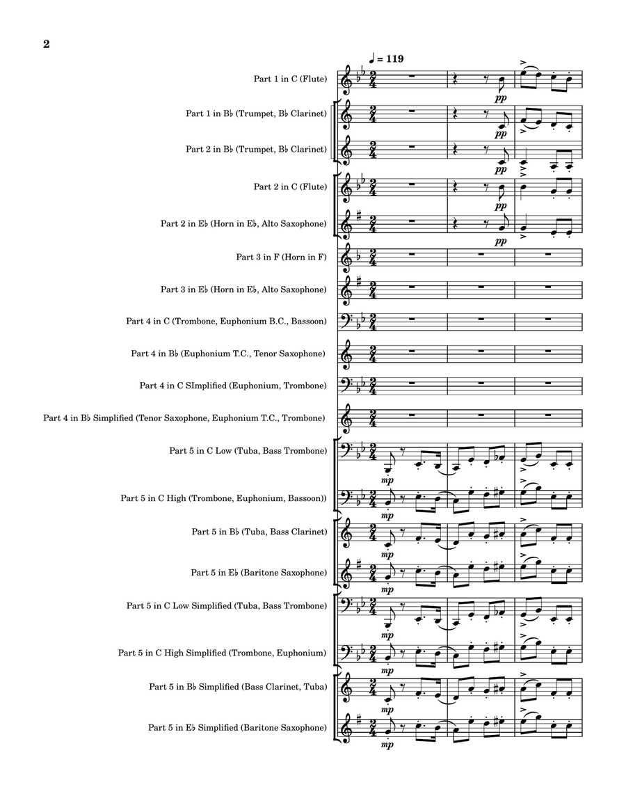 Nutcracker - Miniature Overture Small Ensemble scores gallery preview page 2
