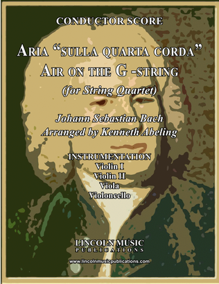 Book cover for Bach - Aria "sulla quarta corda" - “Air on the G -string" (for String Quartet)