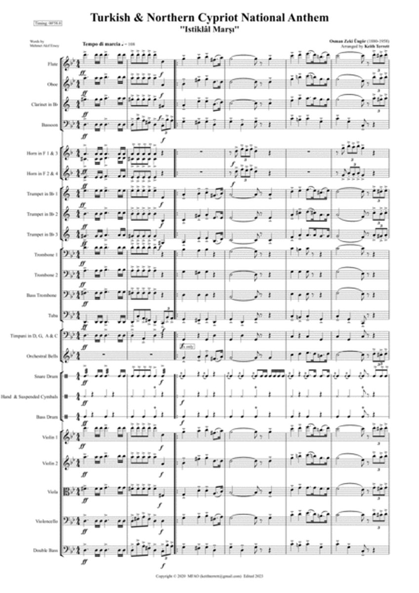 Turkish & Northern Cypriot National Anthem for Symphony Orchestra (A4 size) image number null