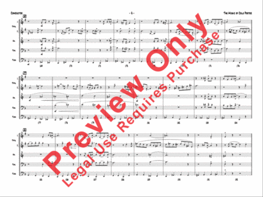 The Music of Cole Porter for Brass Quintet Jazz Ensemble scores gallery preview page 11