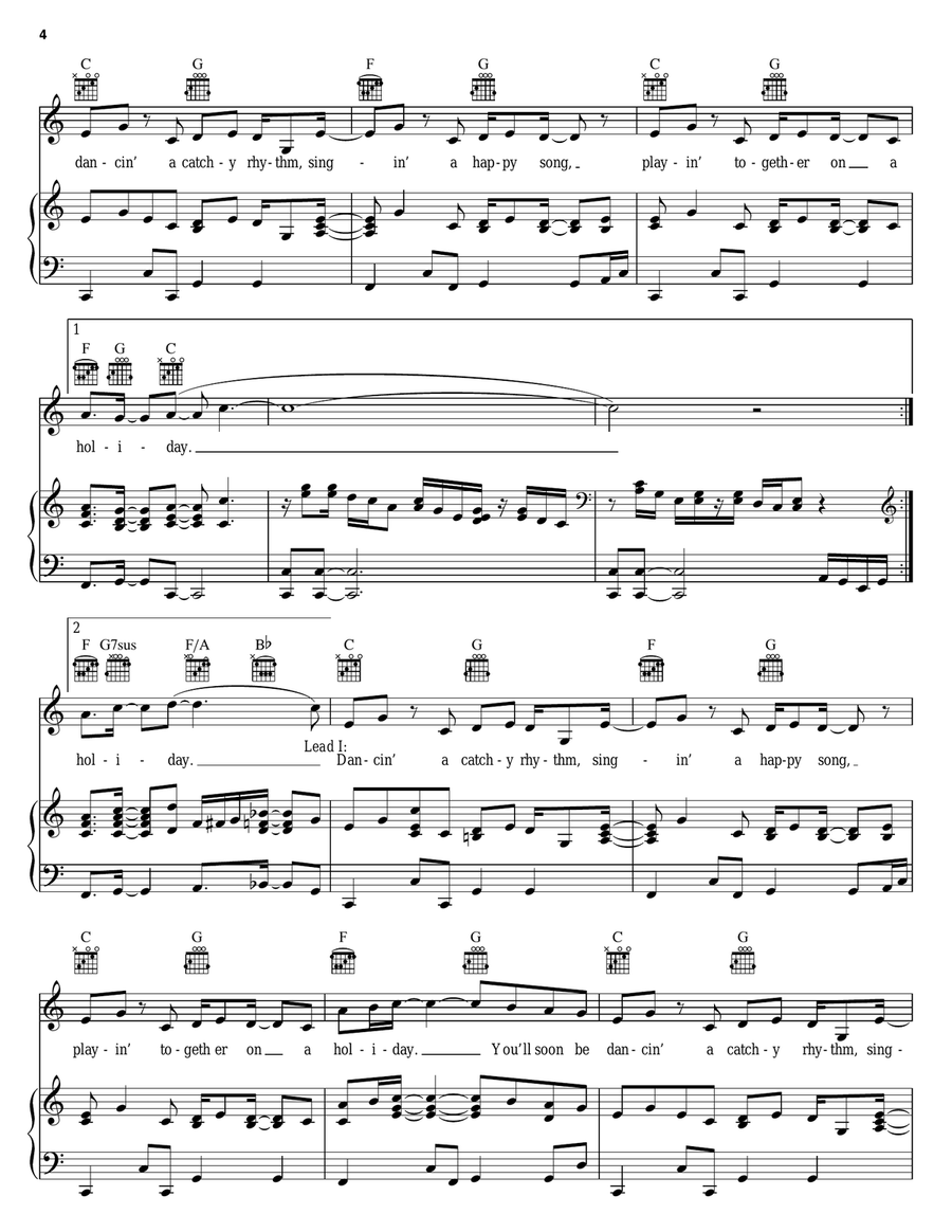 Dancin' A Catchy Rhythm Dancin' A Catchy Rhythm Piano, Vocal, Guitar scores gallery preview page 4