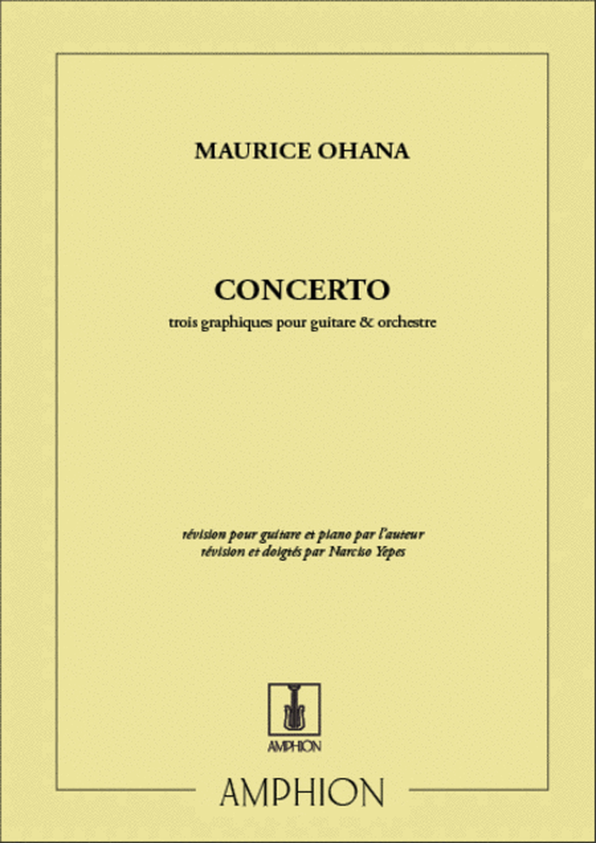 Concerto. Trois Graphiques Pour Guitare Et