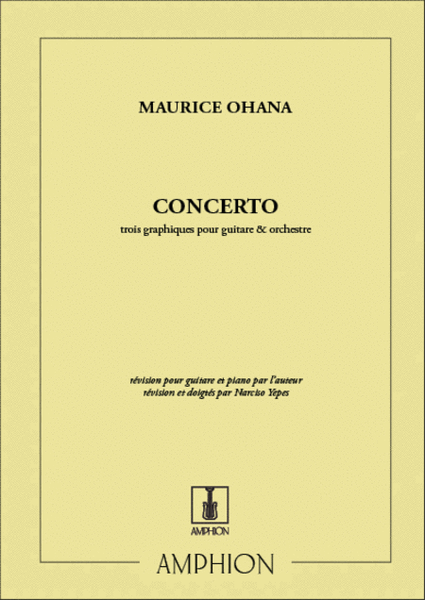 Concerto. Trois Graphiques Pour Guitare Et
