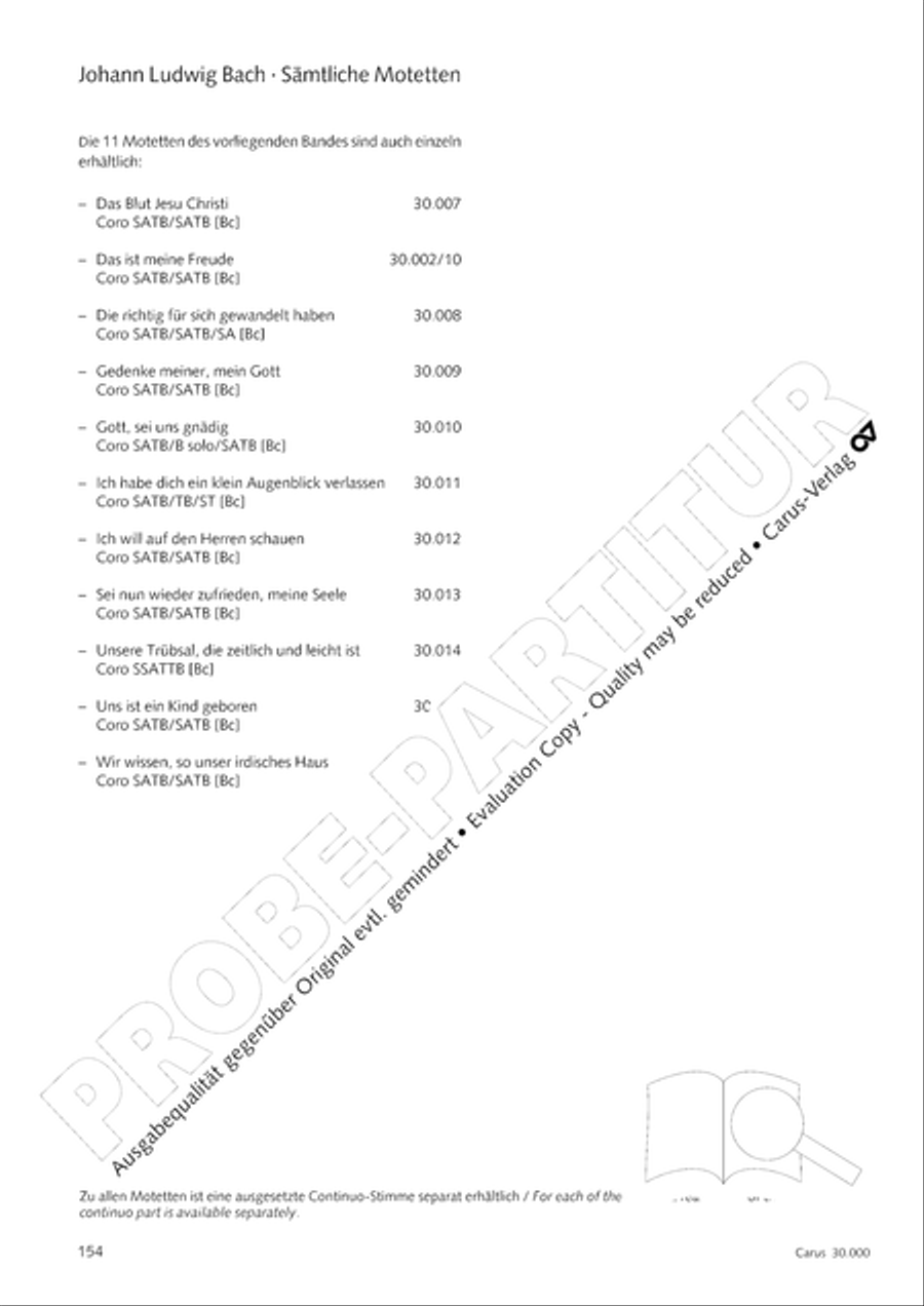 J.L. Bach: The complete motets Choir scores gallery preview page 161