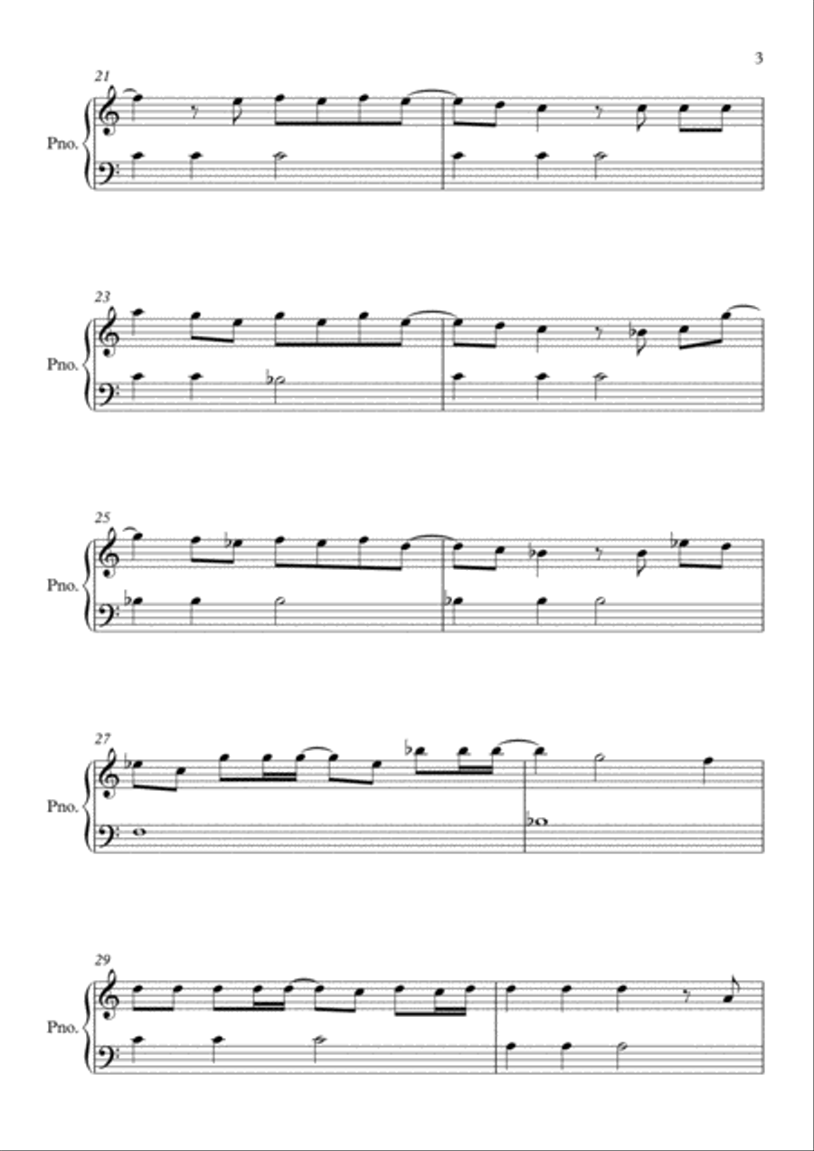 Can't Stop The Feeling from TROLLS Easy Piano scores gallery preview page 3