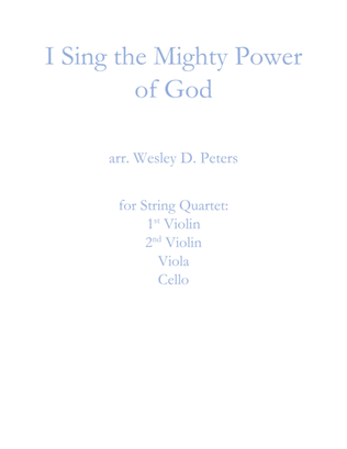 Book cover for I Sing the Mighty Power of God (String Quartet)