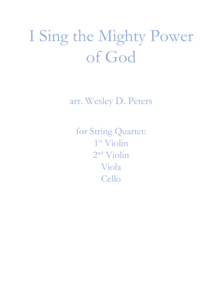 I Sing the Mighty Power of God (String Quartet) image number null