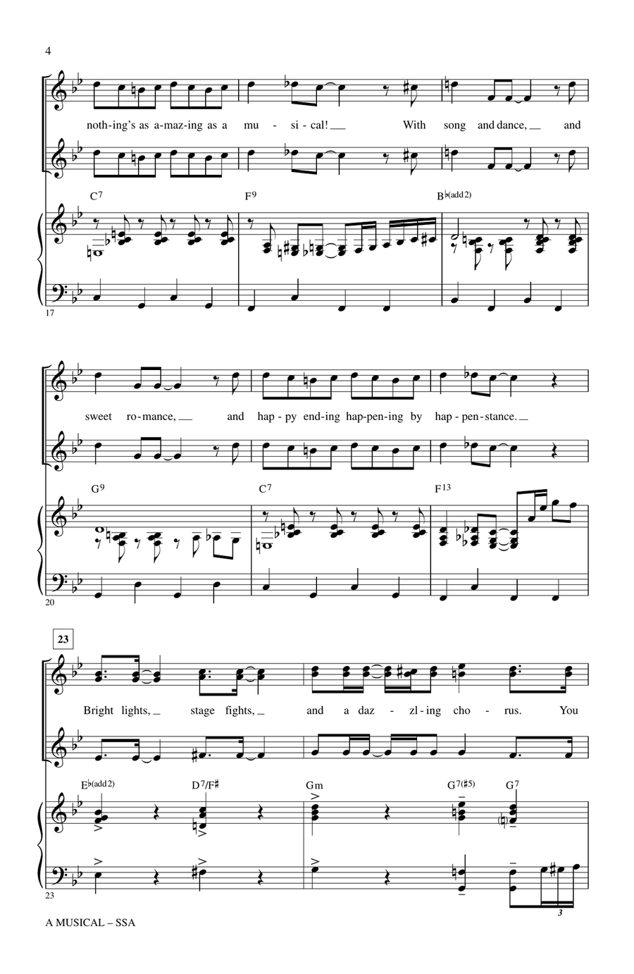 A Musical (from Something Rotten) SSA scores gallery preview page 3