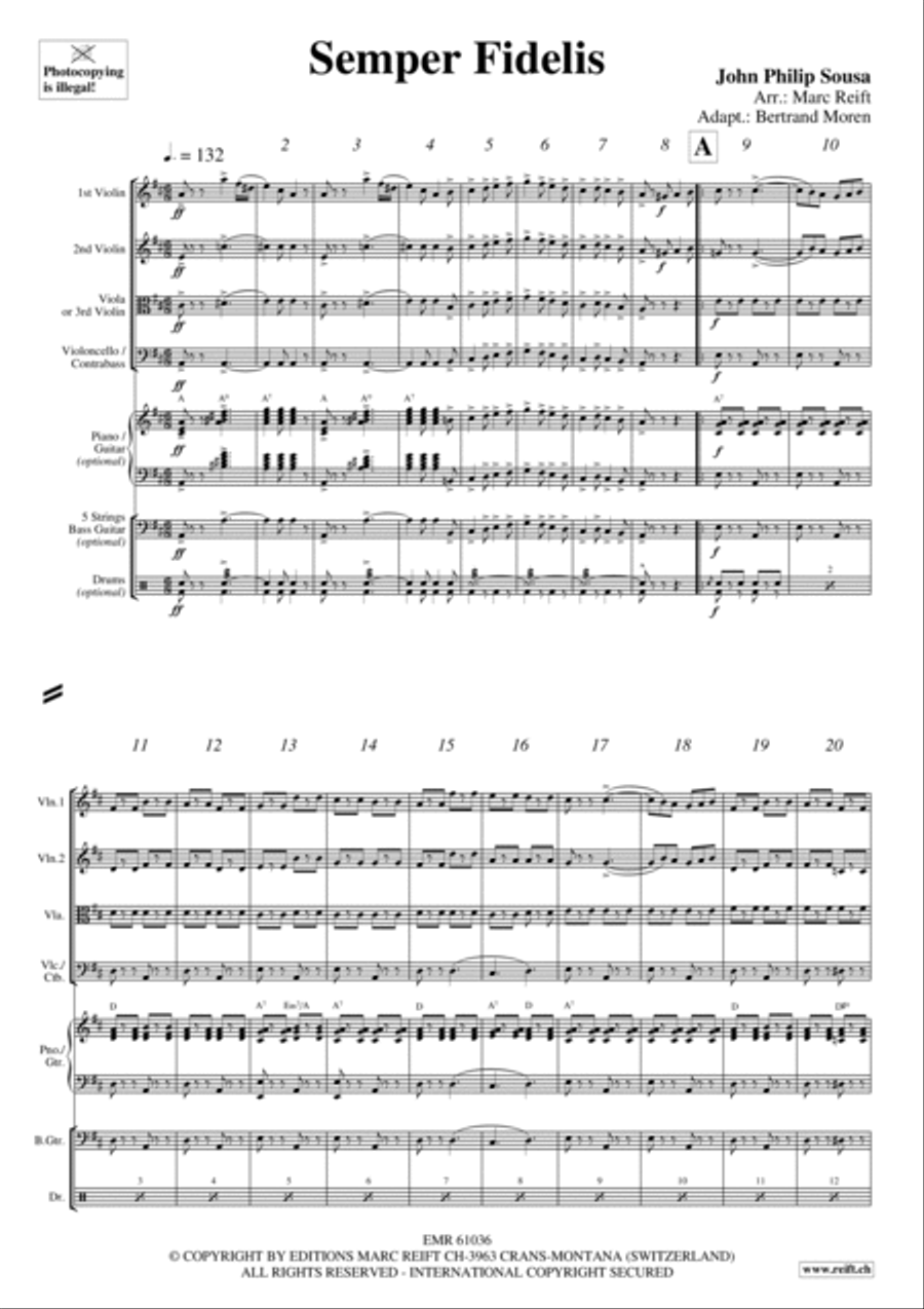 Semper Fidelis String Quartet scores gallery preview page 3