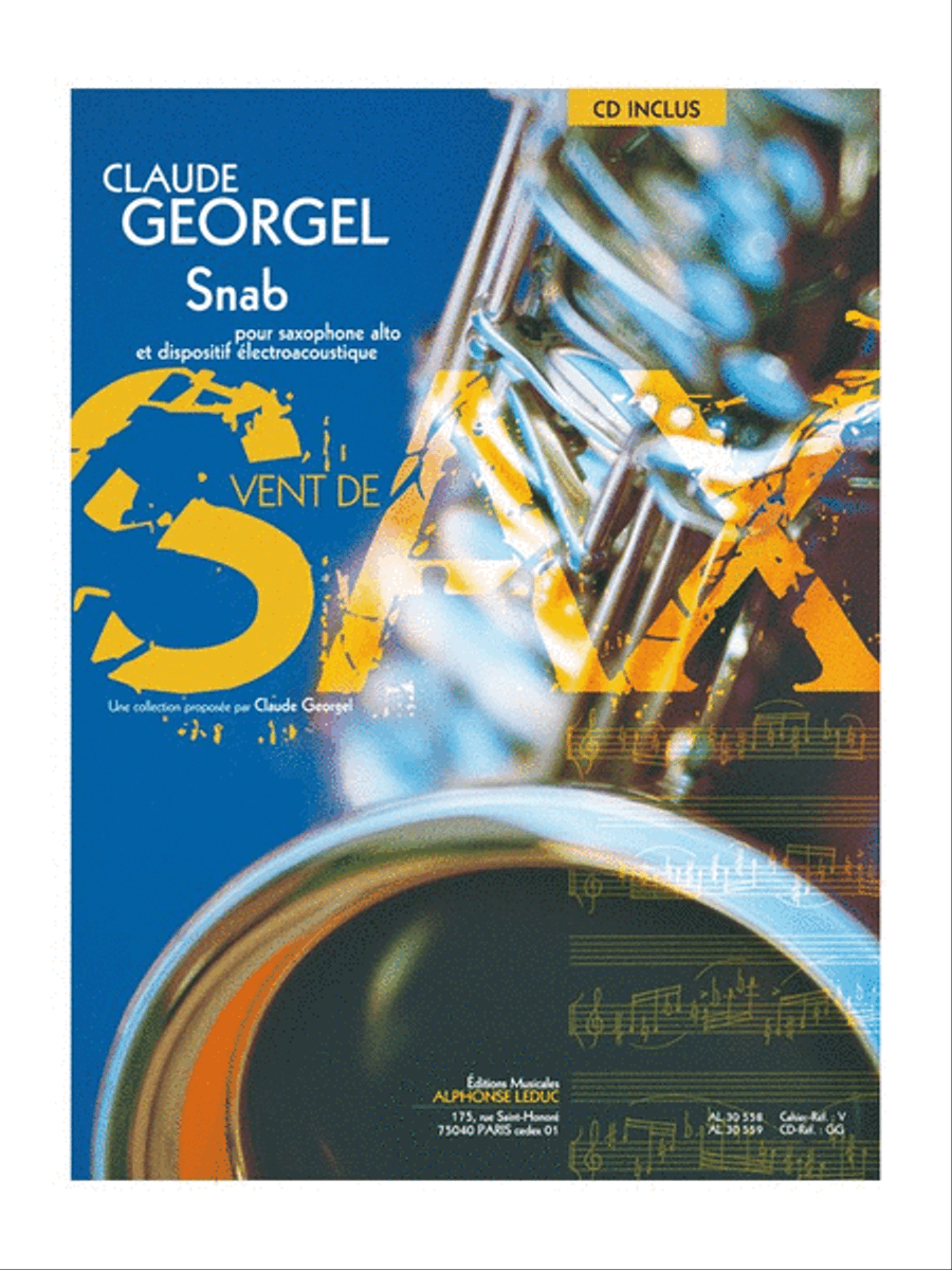 Snab (4'20'') (6e) (livre Avec Cd Al30559) (collection Vent De Sax) Pour Saxop Saxophone Solo scores gallery preview page 1