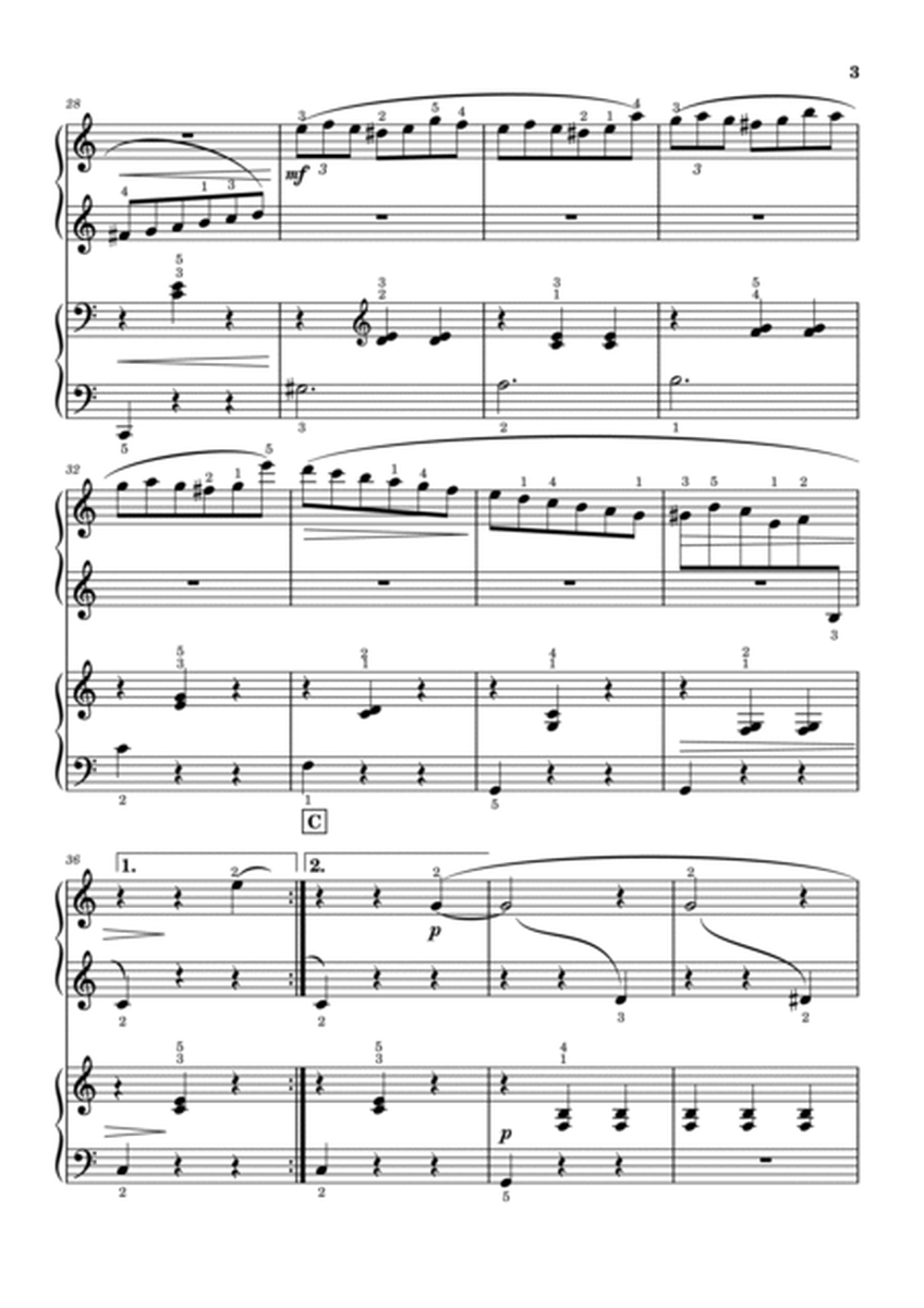 "Valse op.64-1"（Cdur）Piano four hands / beginner