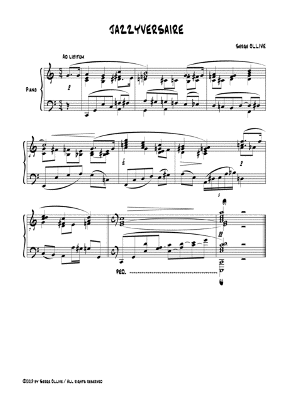 JAZZYVERSAIRE Piano Solo scores gallery preview page 1