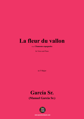 Book cover for García Sr.-La fleur du vallon,in F Major