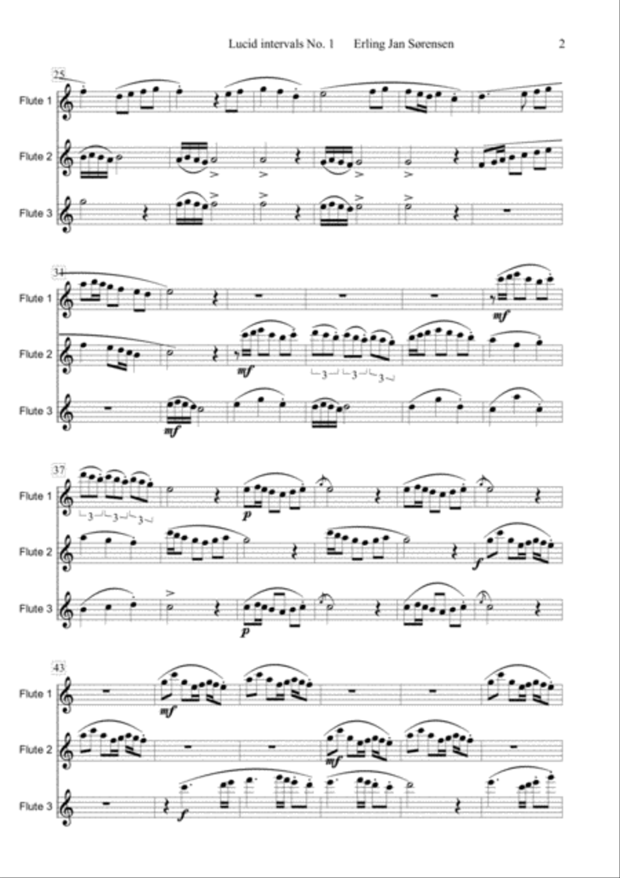 Lucid intervals 1-4 Woodwind Trio scores gallery preview page 2