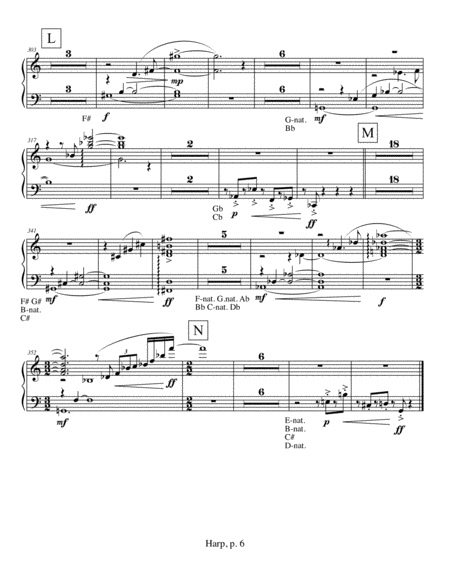 Violin Concerto (2009) Harp part