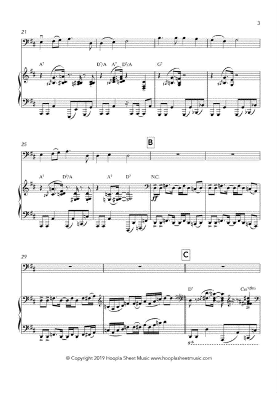 Hark! The Funky Angels Sing (Hark! The Herald Angels Sing) Cello Solo scores gallery preview page 3