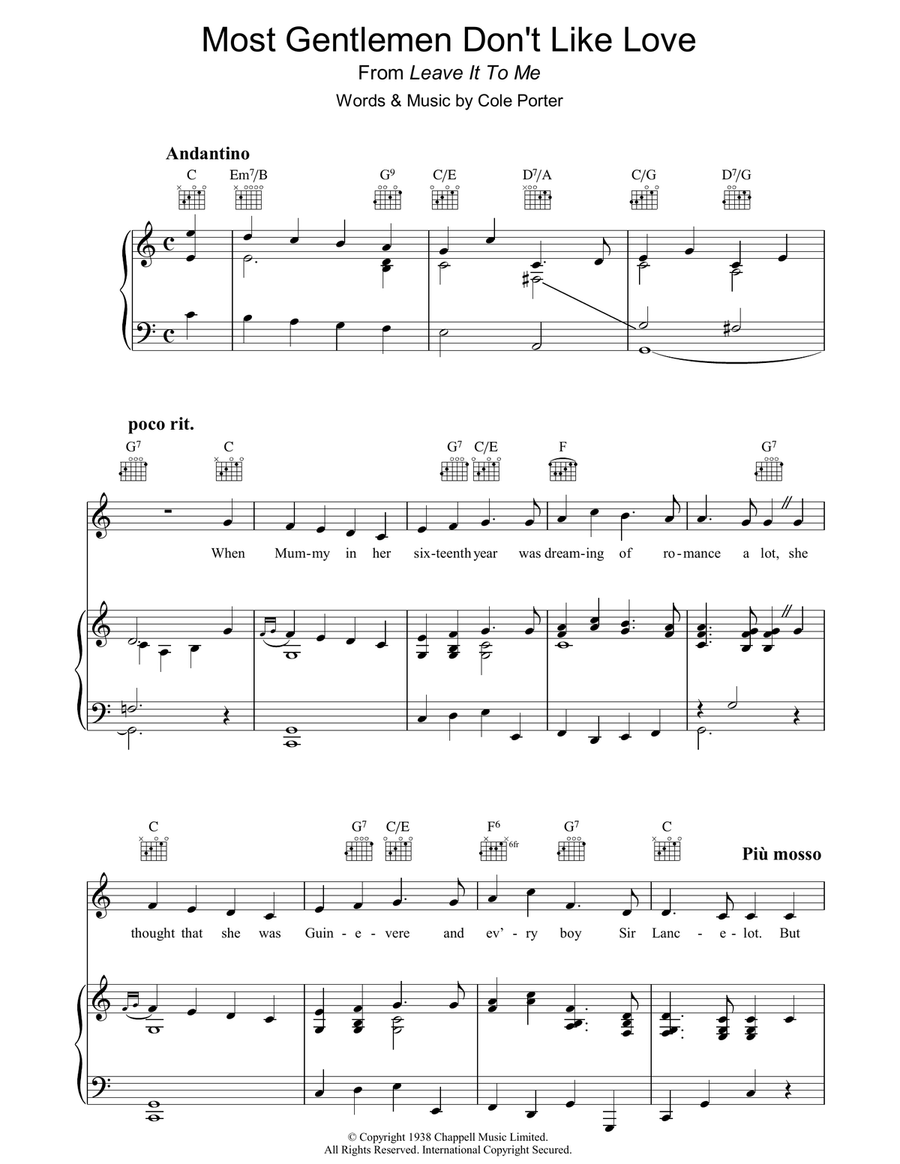 Most Gentlemen Don't Like Love Guitar scores gallery preview page 1
