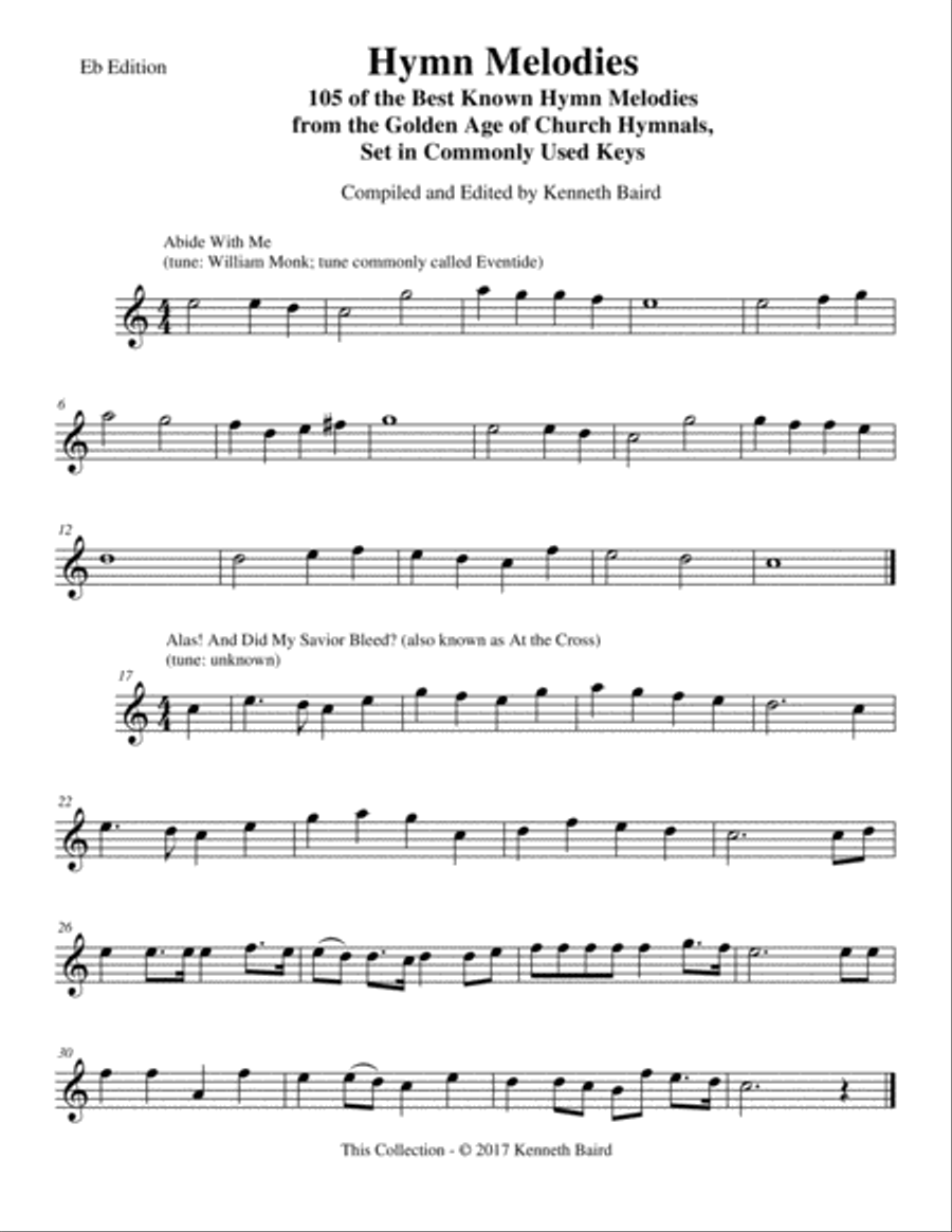 Hymn Melodies Alto Saxophone scores gallery preview page 2