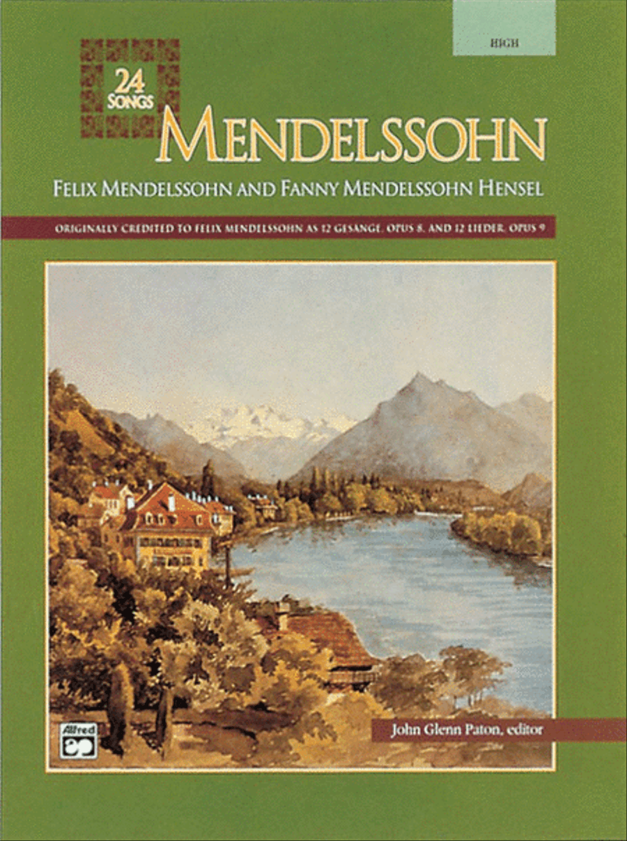 Mendelssohn -- 24 Songs Mendelssohn -- 24 Songs Voice scores gallery preview page 1