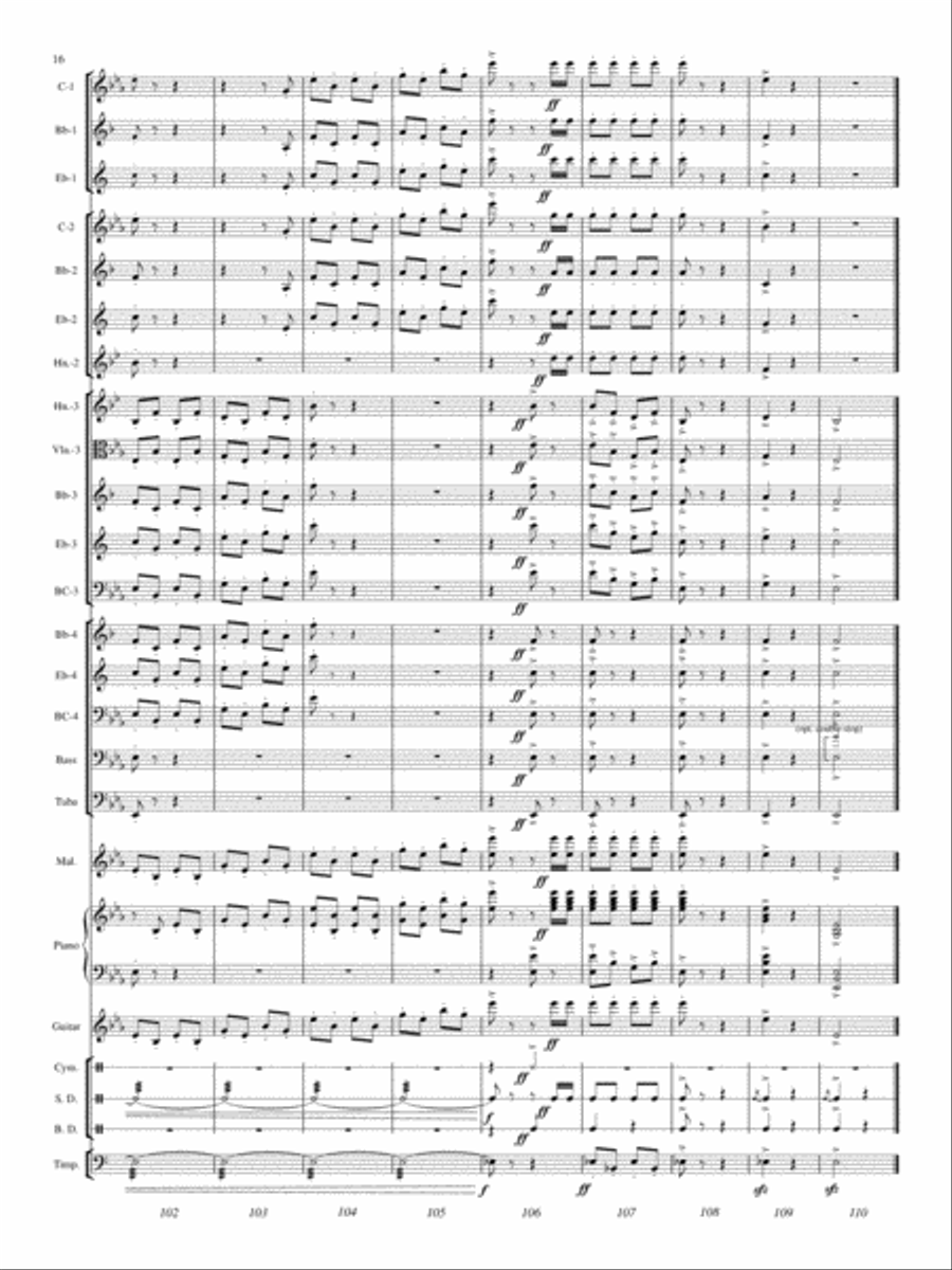 William Tell Overture (Finale) Concert Band scores gallery preview page 15