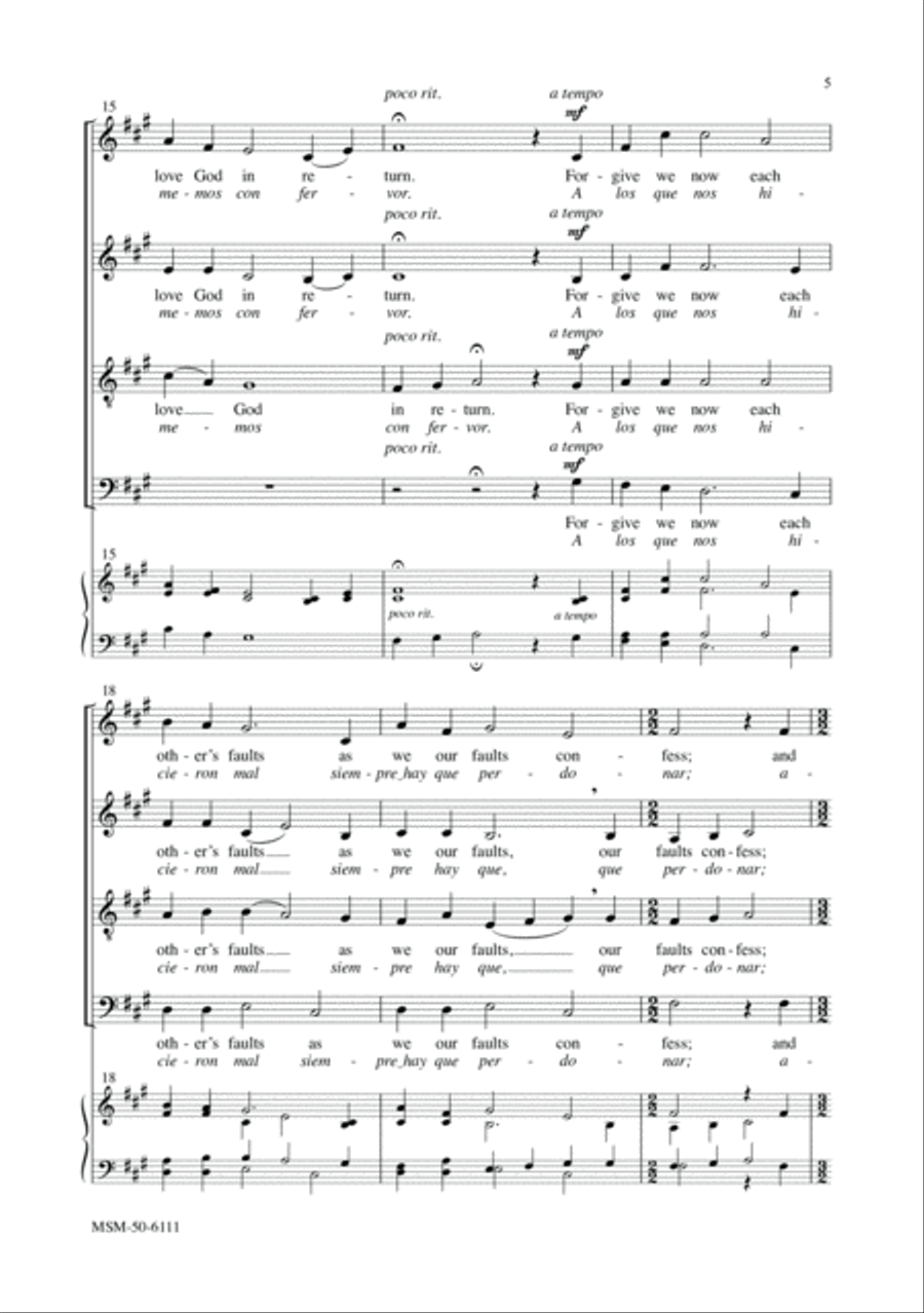 Where Charity and Love Prevail/Donde Hay Amor y Caridad Divisi scores gallery preview page 5