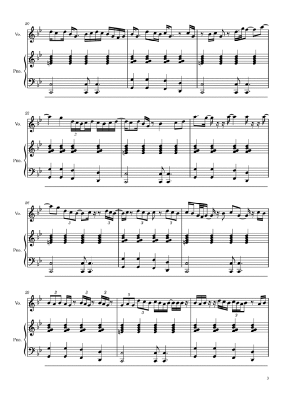 The Great Gig In The Sky Voice scores gallery preview page 3