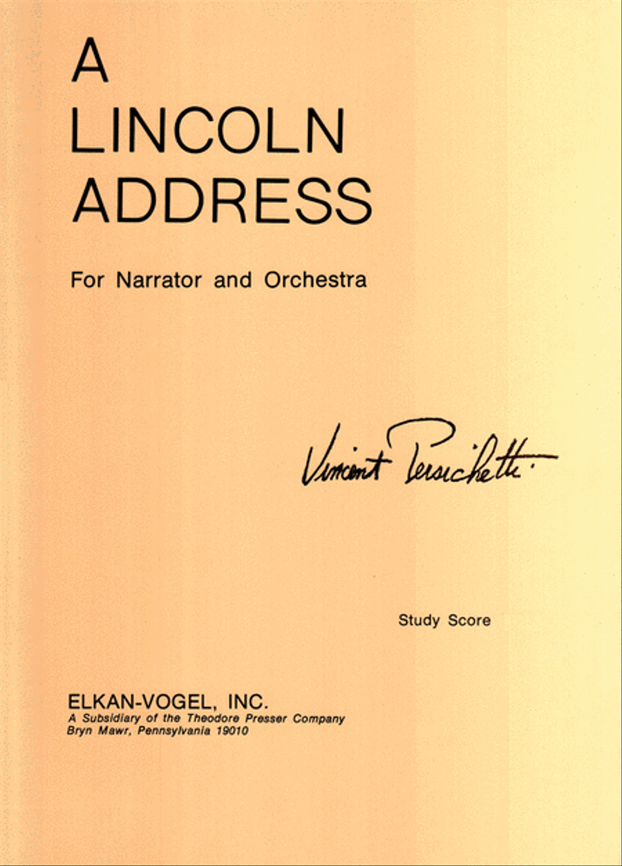 A Lincoln Address Orchestra scores gallery preview page 1