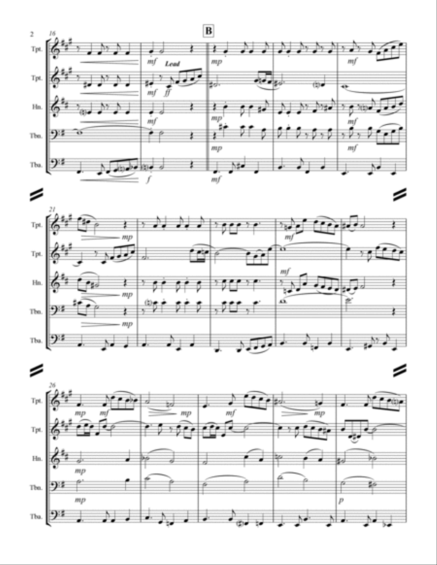 The Shadow Of Your Smile Brass Ensemble scores gallery preview page 3
