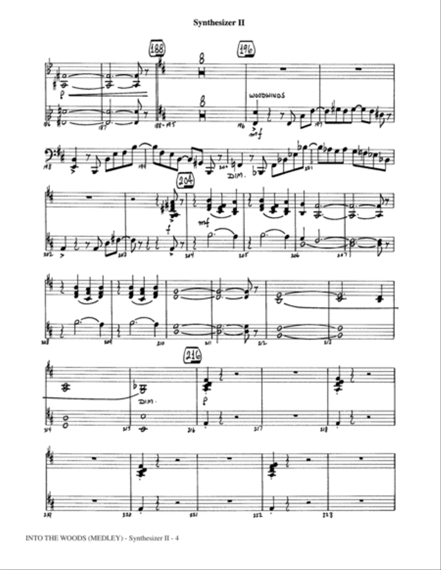 Into The Woods (Medley) - Synthesizer II Choir scores gallery preview page 4