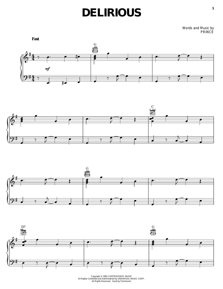 Delirious Delirious Piano, Vocal, Guitar scores gallery preview page 1