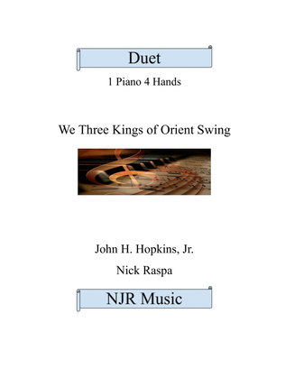 Book cover for We Three Kings of Orient Swing (1 piano 4 hands) complete set