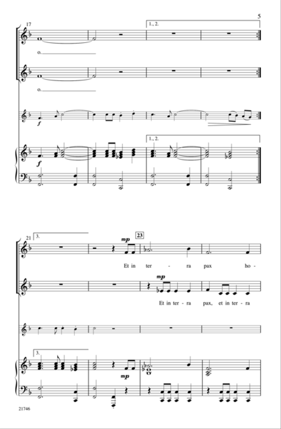 Gloria Fanfare 2-Part scores gallery preview page 15