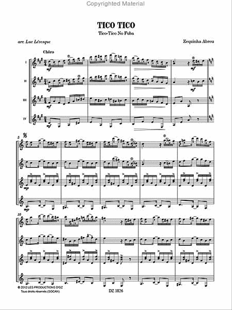 Tico Tico Guitar Ensemble scores gallery preview page 2