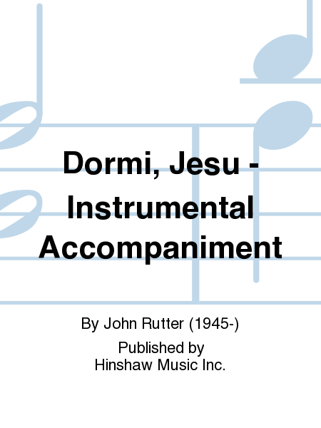 Dormi, Jesu - Instrumental Accompaniment
