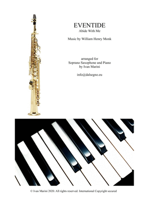 Book cover for EVENTIDE (Abide With Me) - For Soprano Sax and Piano