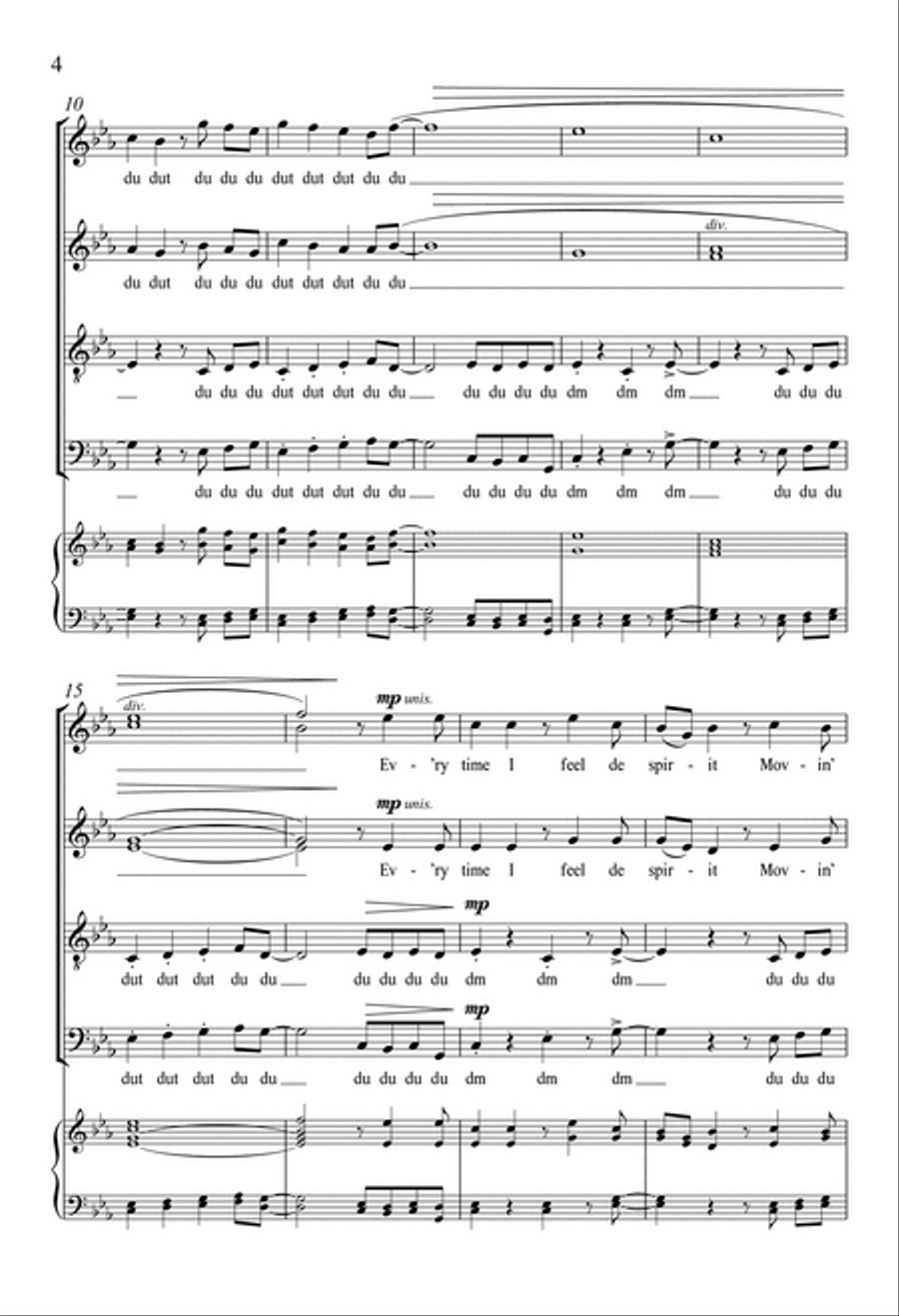 Ev’ry Time I Feel de Spirit Divisi scores gallery preview page 3