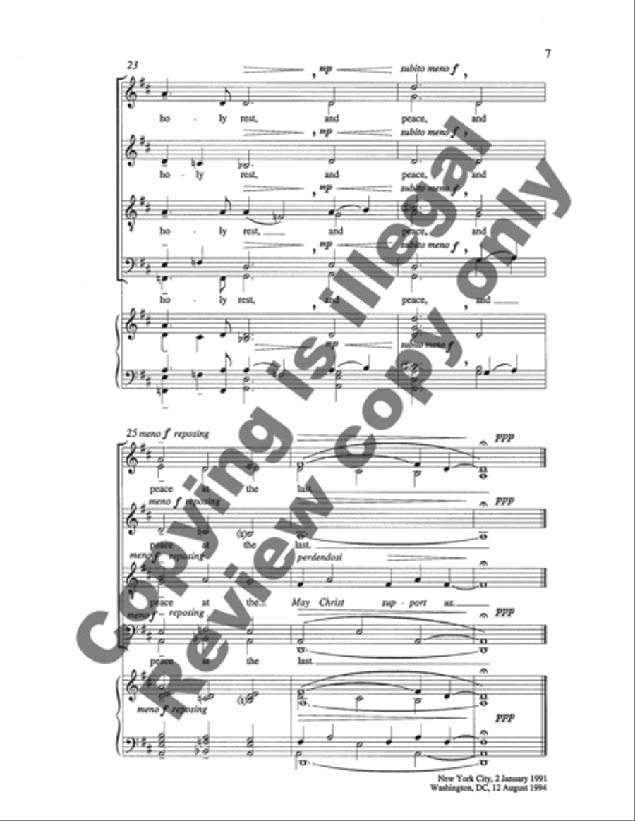 And Peace at the Last 4-Part scores gallery preview page 11