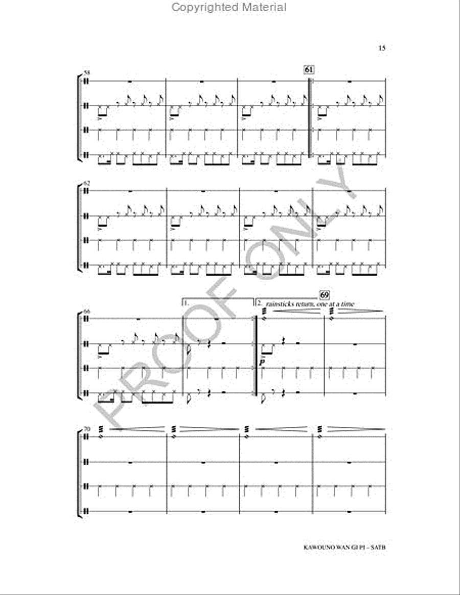 Kawouno Wan Gi Pi 4-Part scores gallery preview page 15