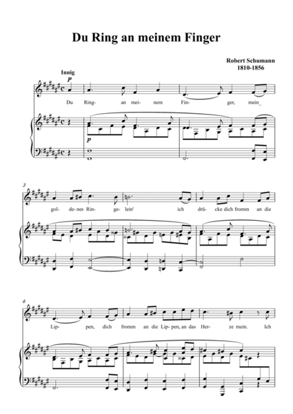 Schumann-Du Ring an meinem Finger in F♯ Major