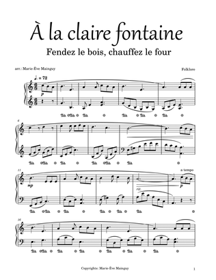 Book cover for À la claire fontaine - Fendez le bois, chauffez le four