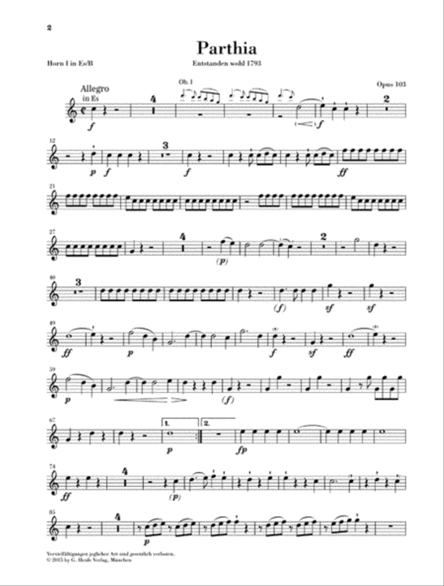 Parthia Op. 103 - Rondo WoO 25 Chamber Music scores gallery preview page 2