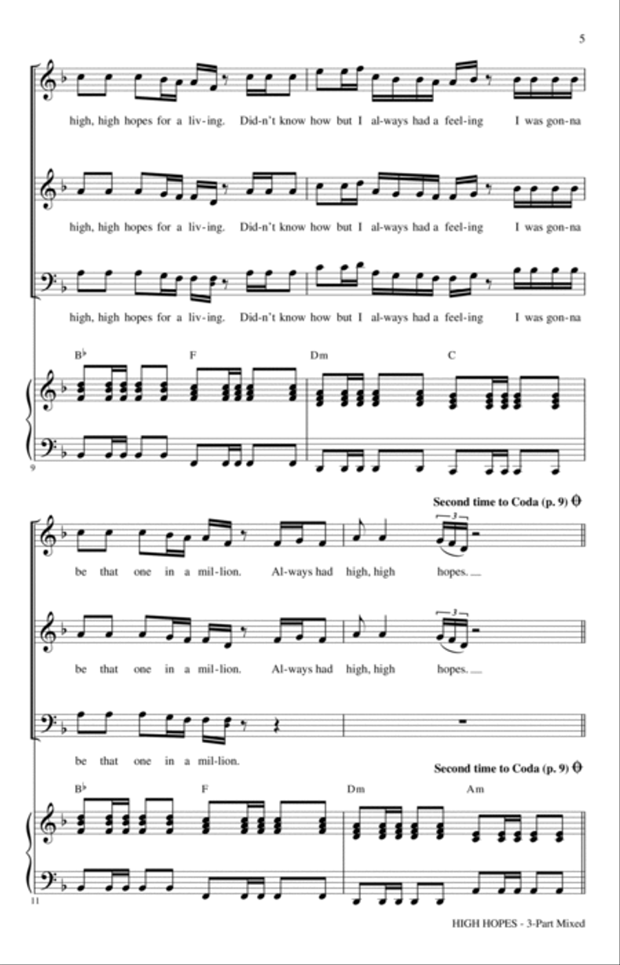 High Hopes (arr. Audrey Snyder) 3-Part scores gallery preview page 3