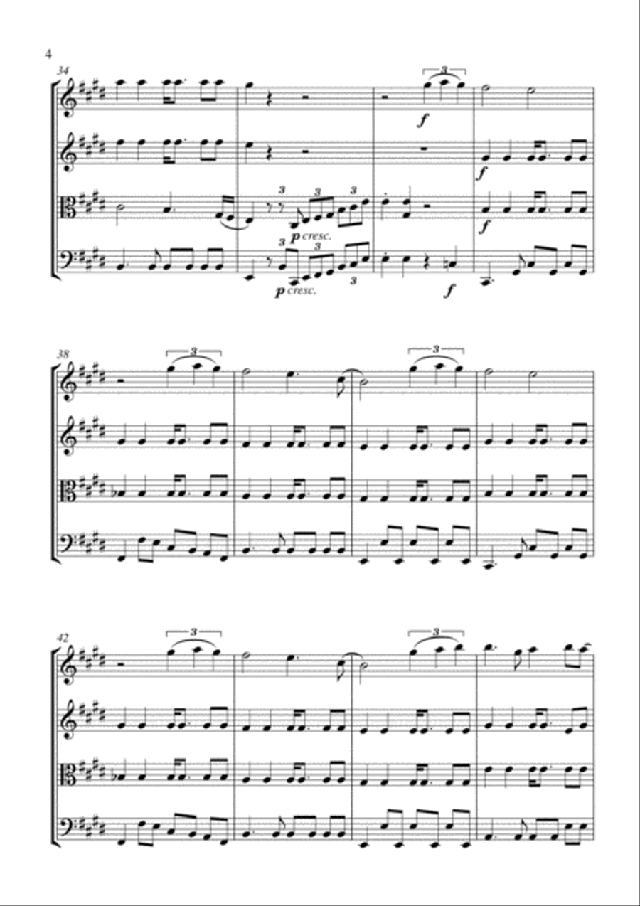 Isn't She Lovely String Quartet scores gallery preview page 4