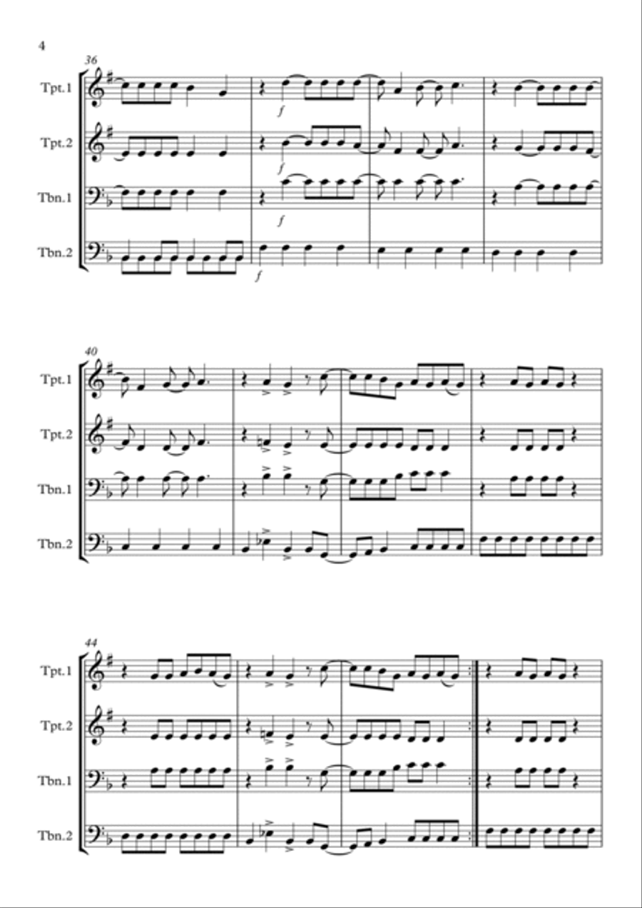 Mamma Mia Brass Ensemble scores gallery preview page 4