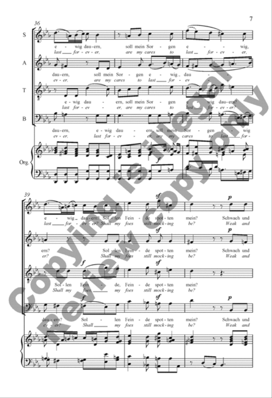 Drei Geistliche Lieder (Three Sacred Songs) 4-Part scores gallery preview page 26