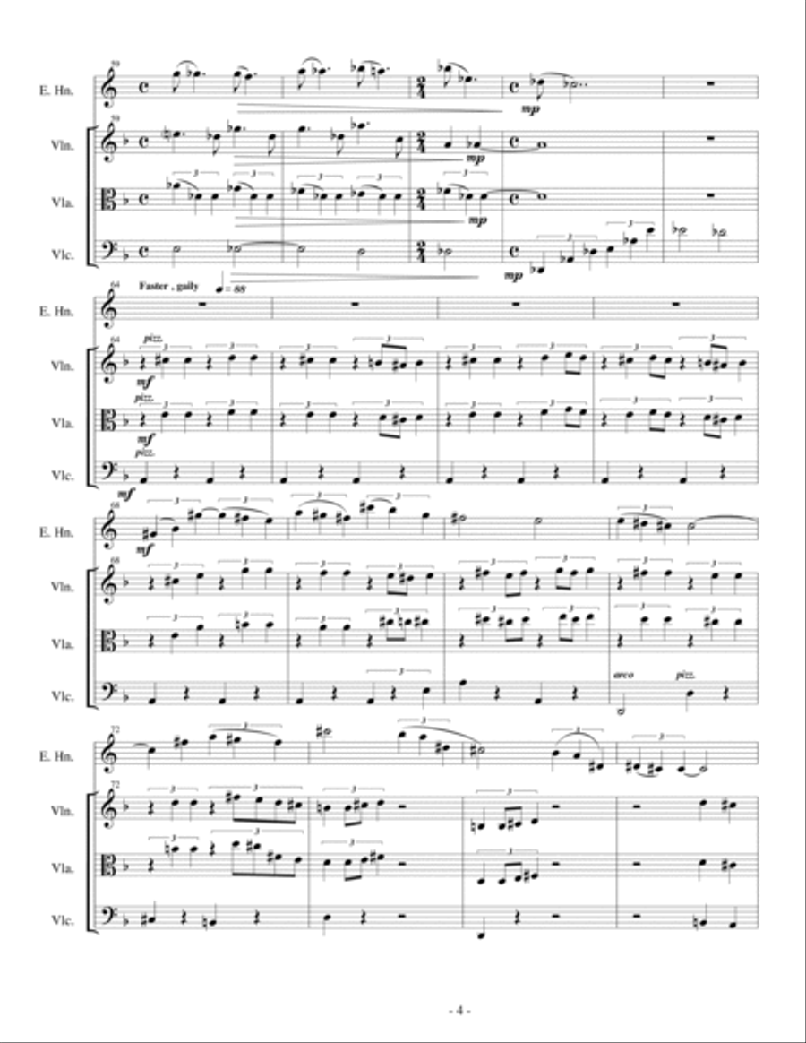 Quartet for English Horn and Strings Piano Quartet scores gallery preview page 5