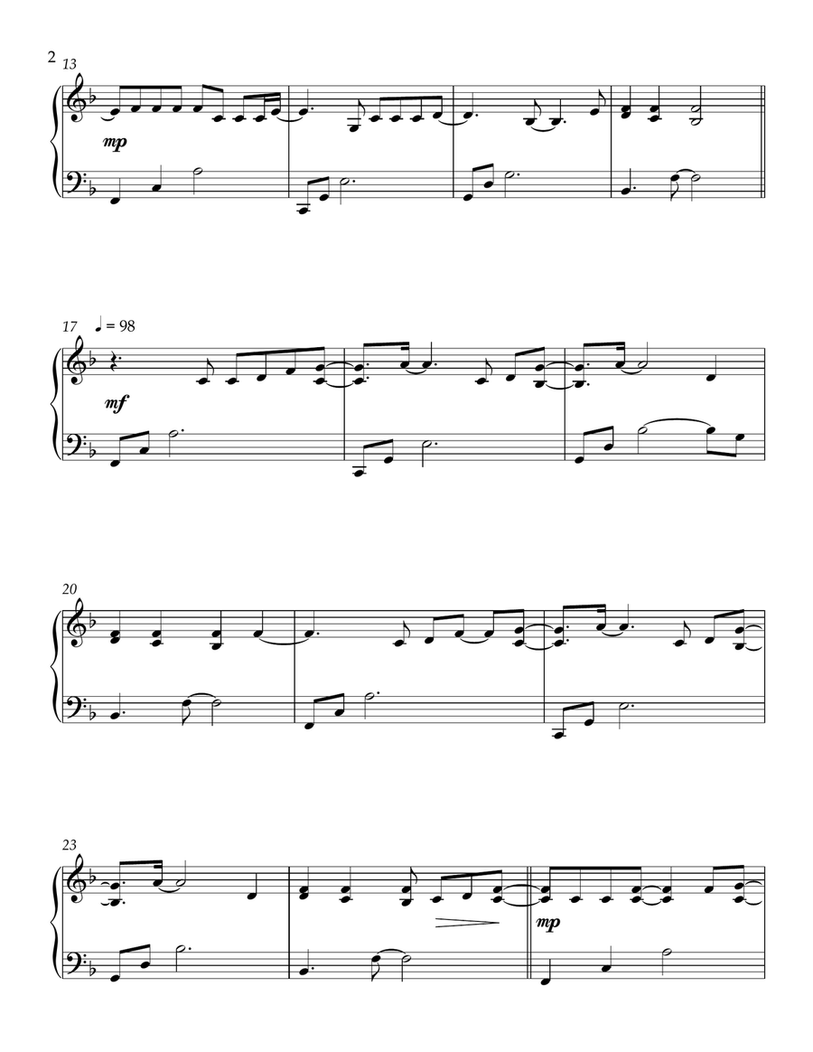 Lost Without You Piano Solo scores gallery preview page 4