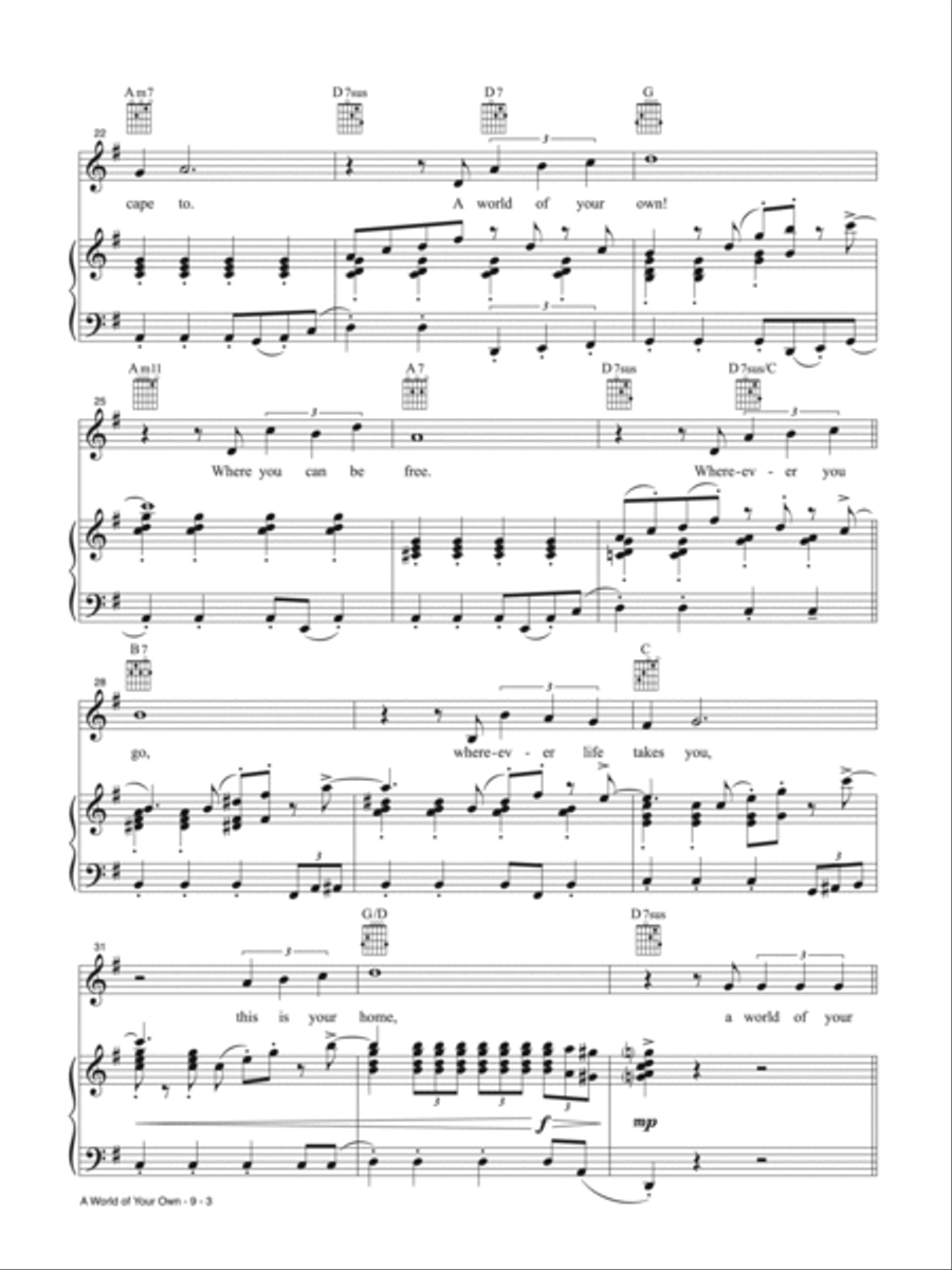 A World of Your Own (from Wonka) Piano, Vocal, Guitar scores gallery preview page 3