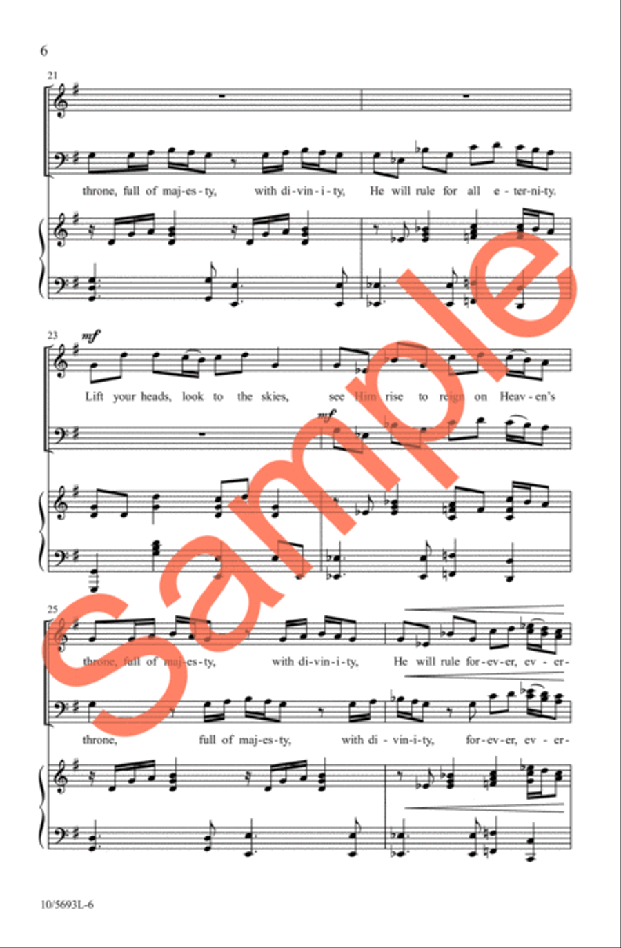 He Is Lifted Up He Is Lifted Up 4-Part scores gallery preview page 6