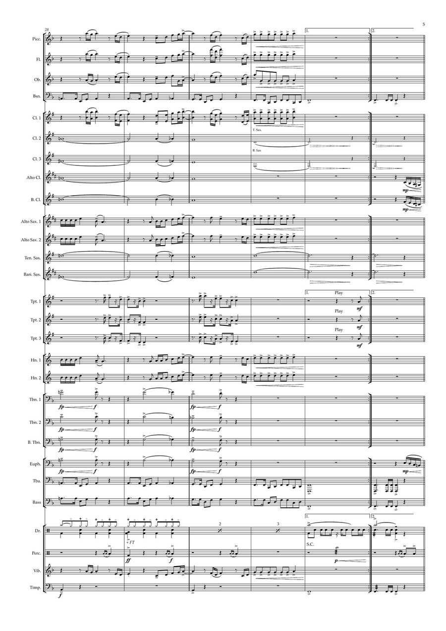 Murder On The Dancefloor Murder On The Dancefloor Concert Band scores gallery preview page 5